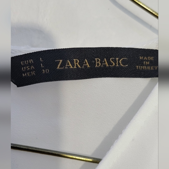 Zara Front Flap Frill blouse Size Large - Picture 4 of 5